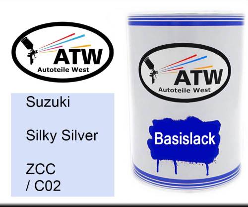 Suzuki, Silky Silver, ZCC / C02: 500ml Lackdose, von ATW Autoteile West.